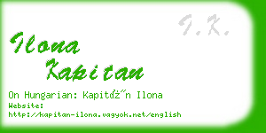 ilona kapitan business card